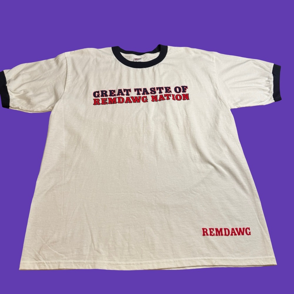 Remdawg Nation XL White Miller Lite MLB Baseball Promo Graphic Tee Shirt